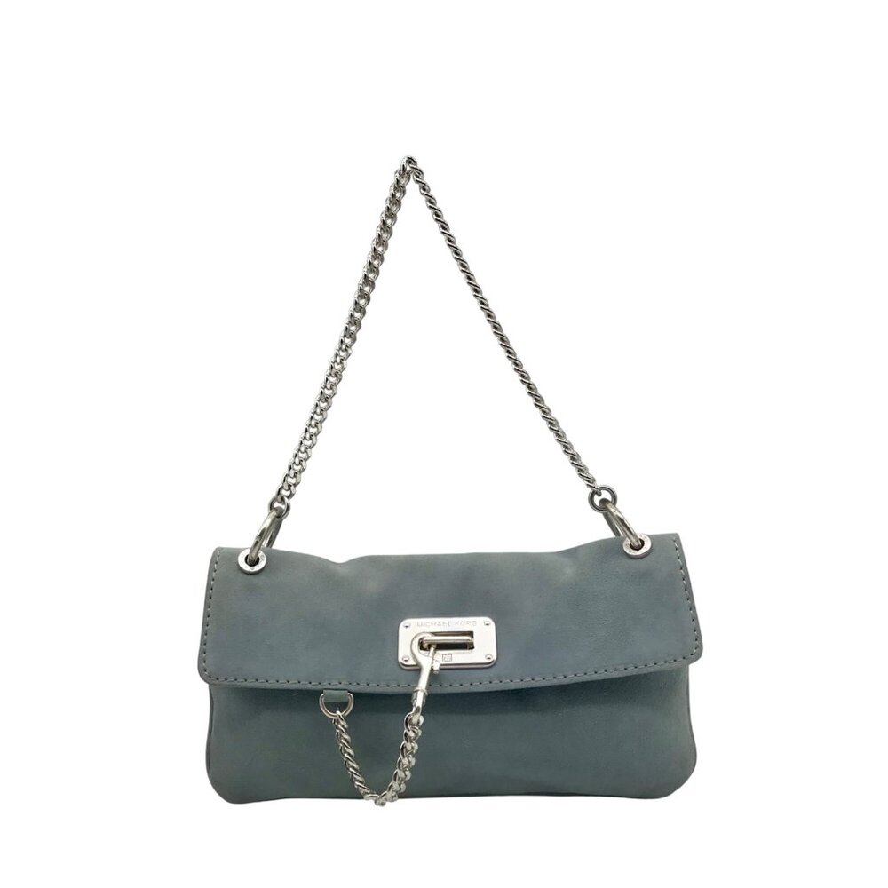 Michael Kors Light Blue Suede Shoulder Bag